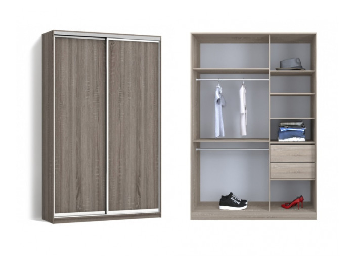 Шкаф - купе Luxe Studio Классик - 4 двухдверный 200x230x45 см - ЛДСП