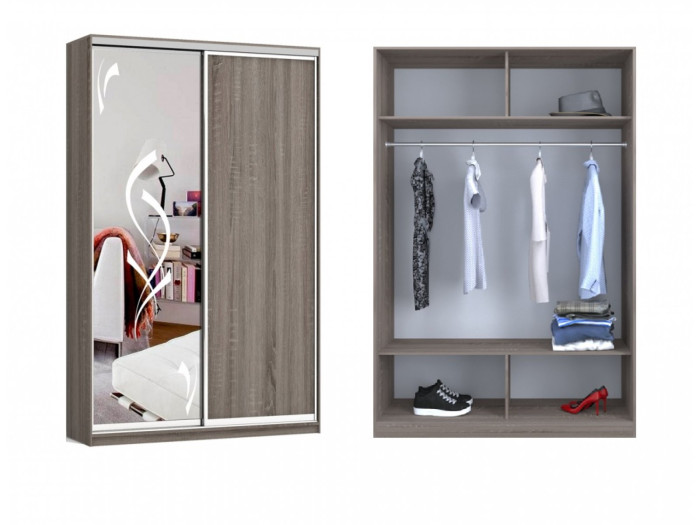 Шкаф - купе Luxe Studio Классик - 2 двухдверный 170x200x45 см - Пескоструй