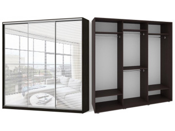 Шкаф - купе Luxe Studio Классик - 2 трехдверный 210x200x45 см - Пескоструй