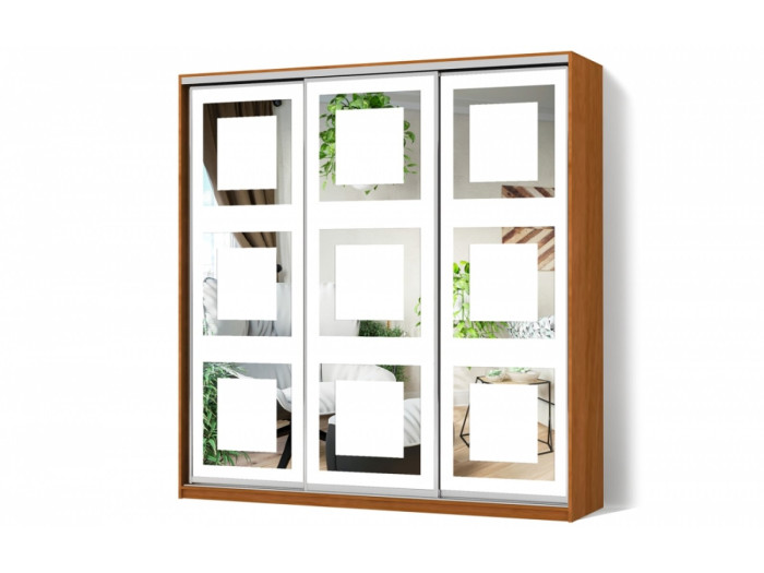 Шкаф - купе Luxe Studio Классик - 3 трехдверный 230x220x45 см - Пескоструй