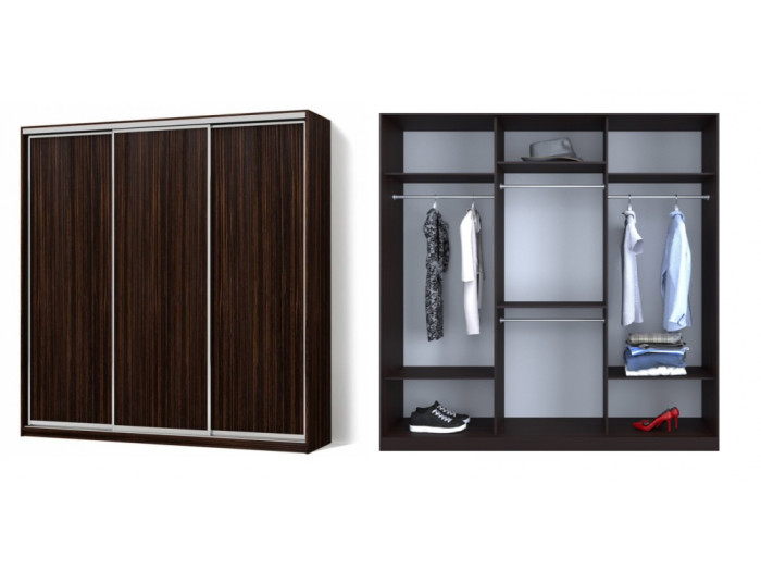Шкаф - купе Luxe Studio Классик - 2 трехдверный 210x230x45 см - ЛДСП