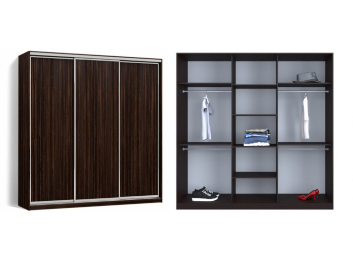 Шкаф - купе Luxe Studio Классик - 4 трехдверный 230x220x45 см - ЛДСП