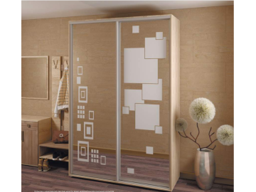 Шафа - купе Luxe Studio Класік - 4 дводверна 100x200x45 см - Піскоструй