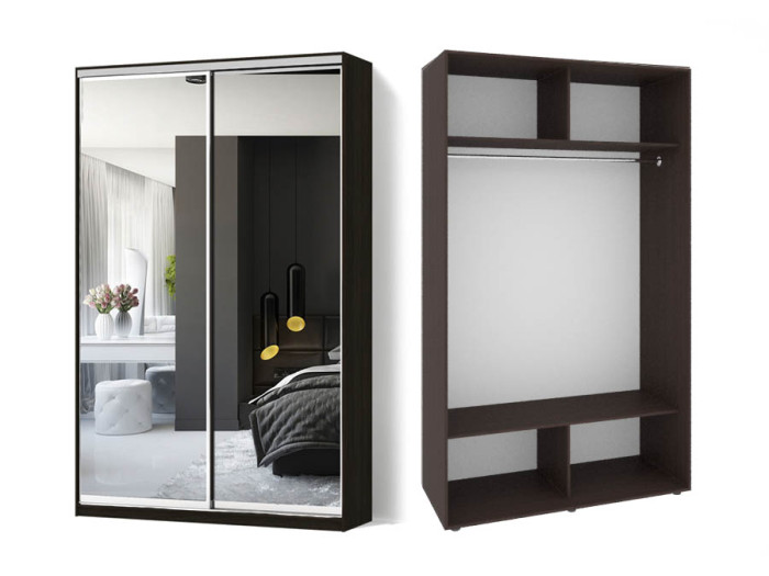 Шкаф - купе Luxe Studio Классик - 2 двухдверный 170x210x60 см - Зеркало