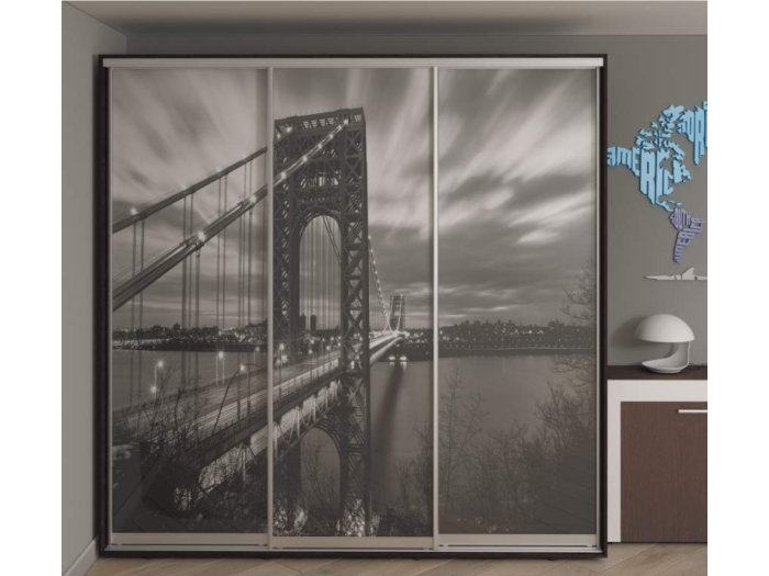Шкаф - купе Luxe Studio Классик - 2 трехдверный 220x200x60 см - Фотопечать