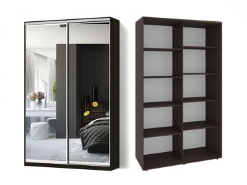 Шкаф - купе Luxe Studio Классик - 3 двухдверный 140x210x45 см - Зеркало
