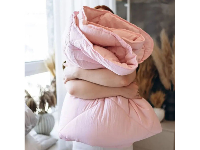 Ковдра TEP WASHED COTTON Рожева пудра (у відтінках) 140x200