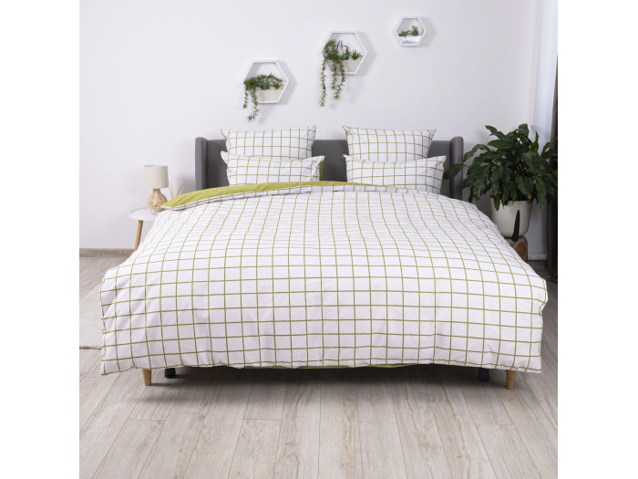 Комплект постільної білизни TEP Olive Check 70x70 полуторна