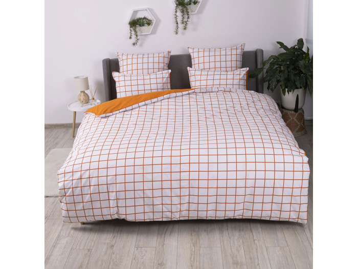 Комплект постільної білизни TEP Terracotta Check 70x70 полуторна