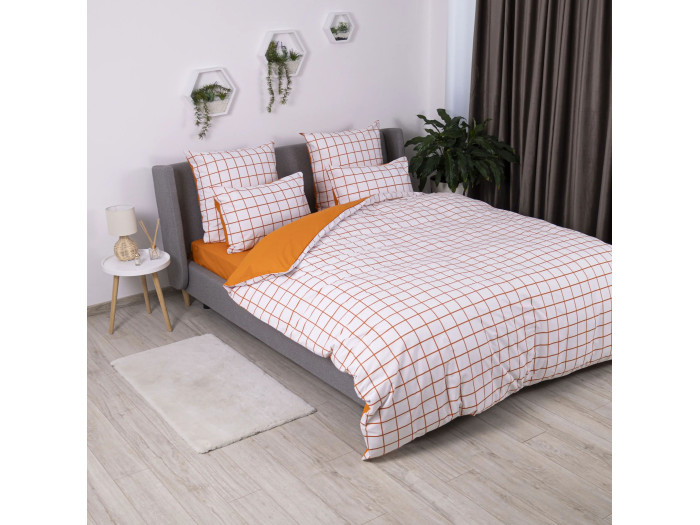 Комплект постільної білизни TEP Terracotta Check 70x70 полуторна