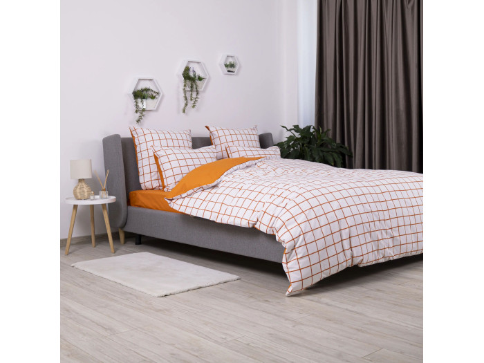 Комплект постільної білизни TEP Terracotta Check 70x70 полуторна