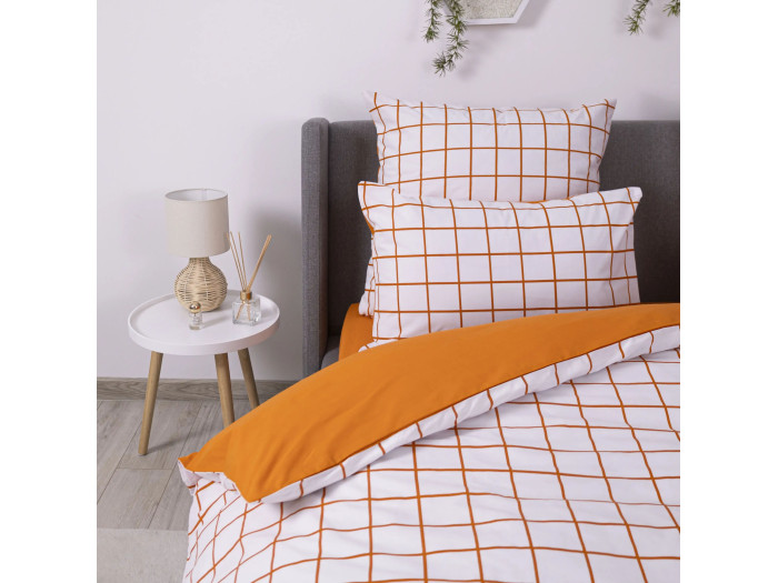 Комплект постільної білизни TEP Terracotta Check 70x70 полуторна