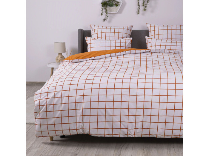 Комплект постільної білизни TEP Terracotta Check 70x70 полуторна