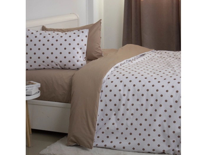 Комплект постільної білизни TEP Happy Sleep Chocolate Dots двоспальна