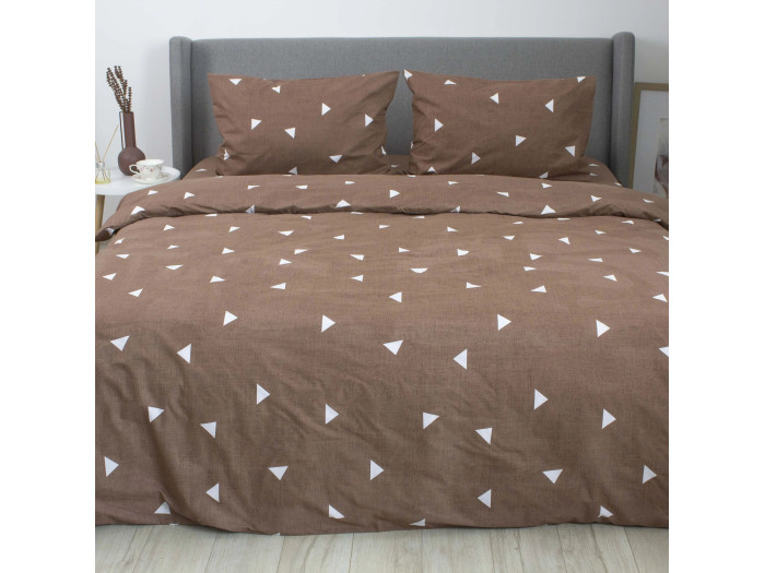 Комплект постільної білизни TEP Happy Sleep Choco Triangles двоспальна