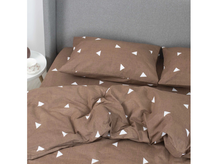 Комплект постільної білизни TEP Happy Sleep Choco Triangles двоспальна