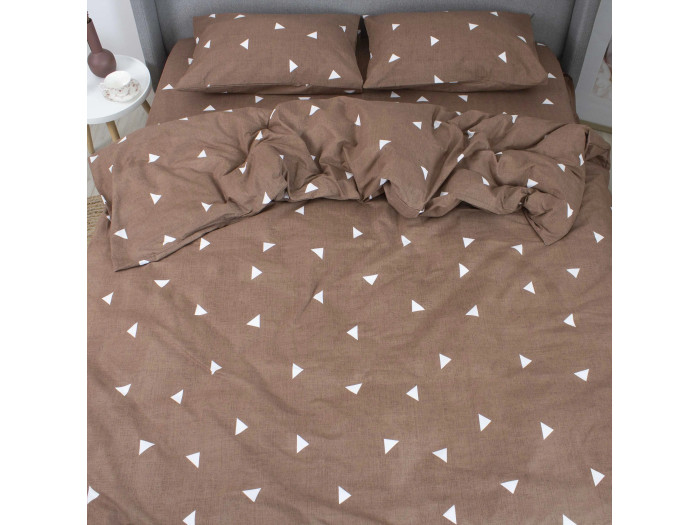 Комплект постільної білизни TEP Happy Sleep Choco Triangles двоспальна