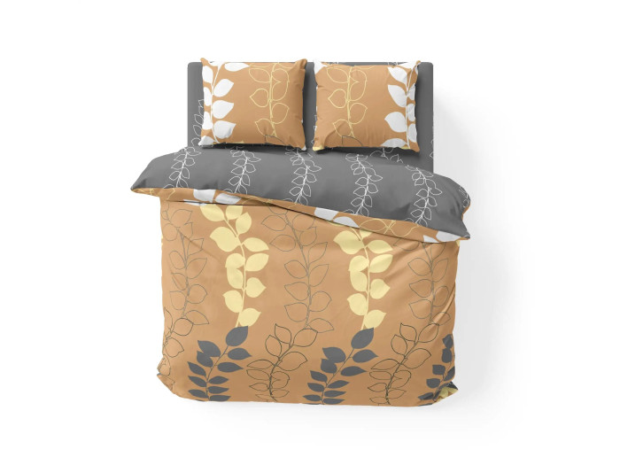 Комплект постільної білизни TEP Soft dreams Grey Leaf євро