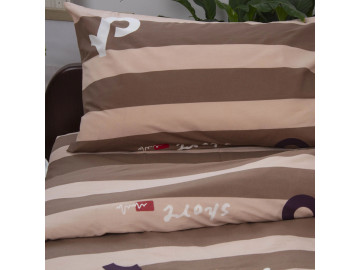 Постільна білизна TEP Soft dreams Line Brown 50x70 підліткова
