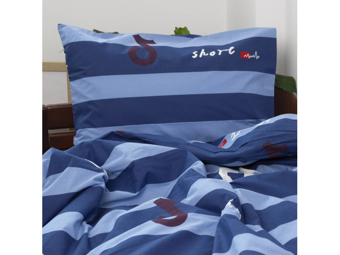 Постільна білизна TEP Soft dreams Line Blue 50x70 підліткова