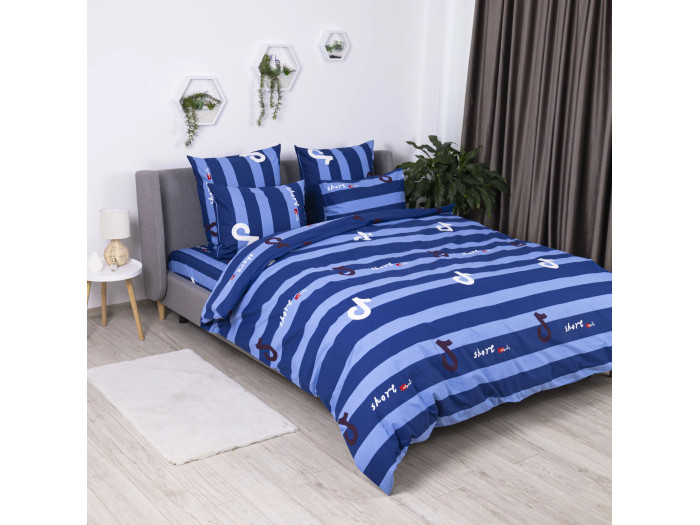 Постільна білизна TEP Soft dreams Line Blue 70x70 євро