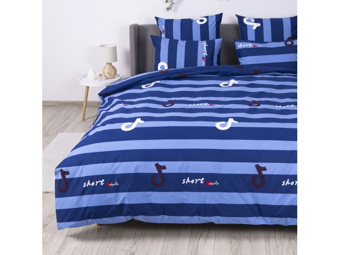 Постільна білизна TEP Soft dreams Line Blue 70x70 євро