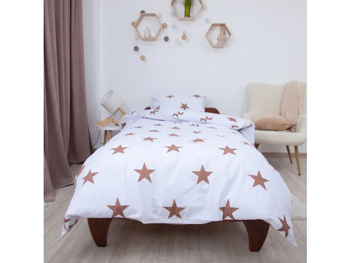 Постельное белье TEP Soft dreams Звезды (какао) 50x70 подростковая