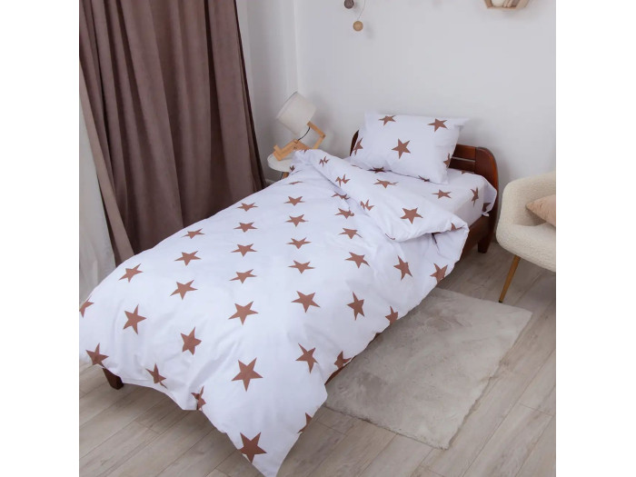 Постельное белье TEP Soft dreams Звезды (какао) 50x70 подростковая