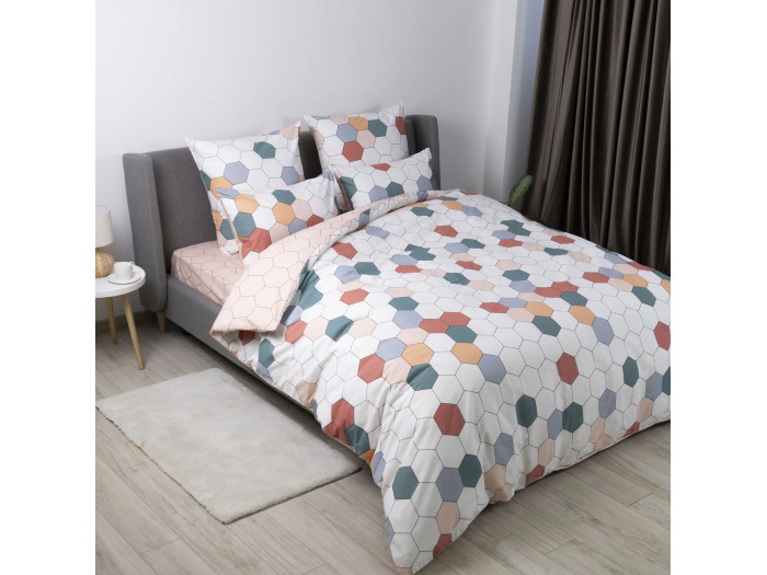 Комплект постельного белья TEP Happy Sleep Красочные соты 50x70 двуспальное