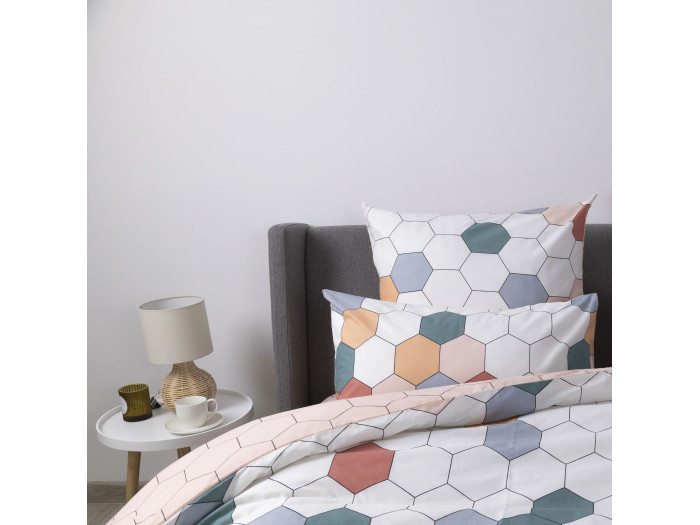 Комплект постельного белья TEP Happy Sleep Красочные соты 50x70 двуспальное