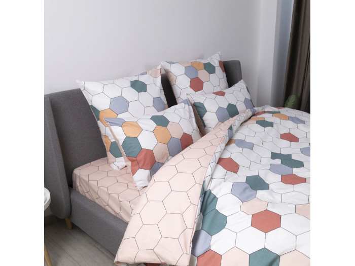 Комплект постельного белья TEP Happy Sleep Красочные соты 50x70 двуспальное