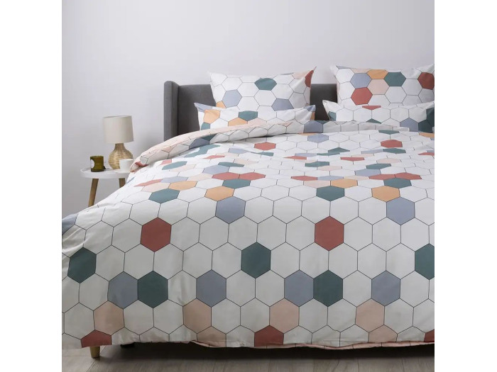 Комплект постельного белья TEP Happy Sleep Красочные соты 50x70 двуспальное