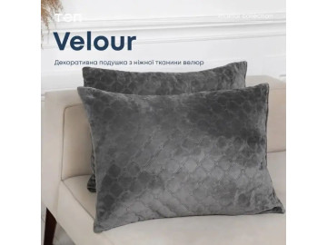 Подушка декоративна TEP VELOUR Сіра 50x70