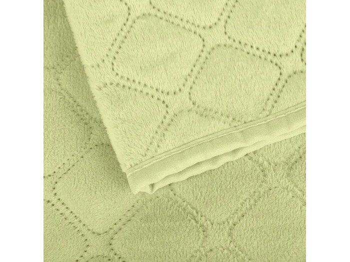 Покрывало TEP VELOUR Салатовое/Ромб круглый 240x260