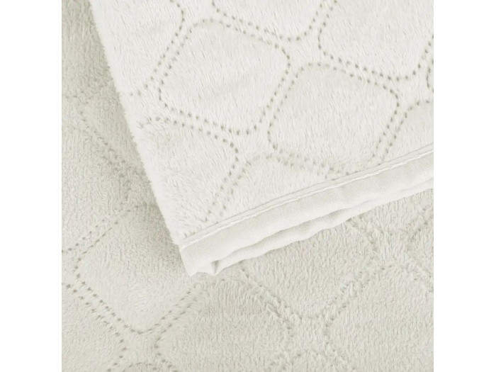 Покрывало TEP VELOUR Молочное/Ромб круглый 150x210