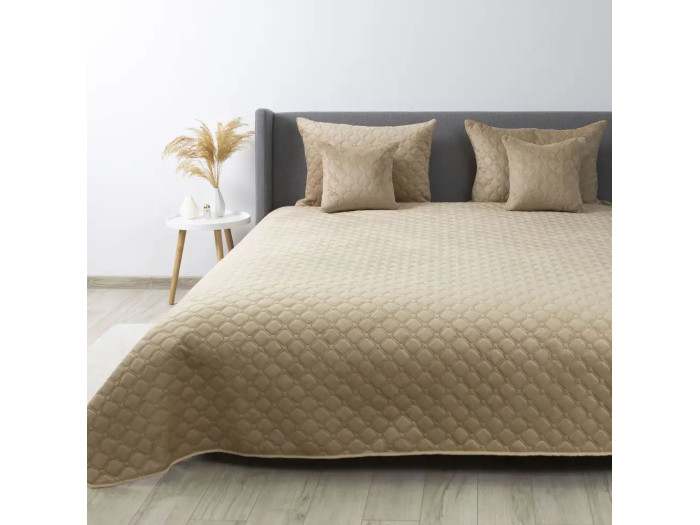 Покрывало TEP VELOUR Золотой беж/Ромб круглый 240x260