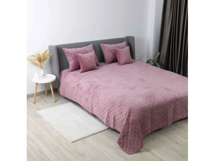 Покрывало TEP VELOUR Mesa rose/Ромб круглый 240x260