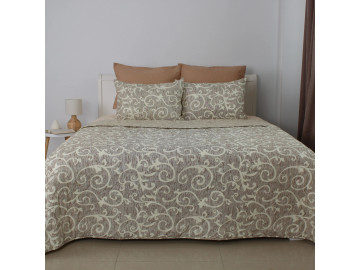 Покрывало TEP ELEGANT COTTON 2 наволочки 50*70 см Beige and White 220x240
