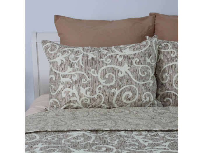 Покрывало TEP ELEGANT COTTON 2 наволочки 50*70 см Beige and White 220x240