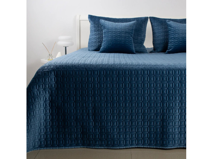 Покрывало TEP VELOUR Темно-синий/Мозаика 150x210