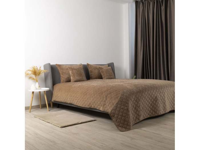 Покривало TEP VELOUR Капучино/Ромб круглий 150x210