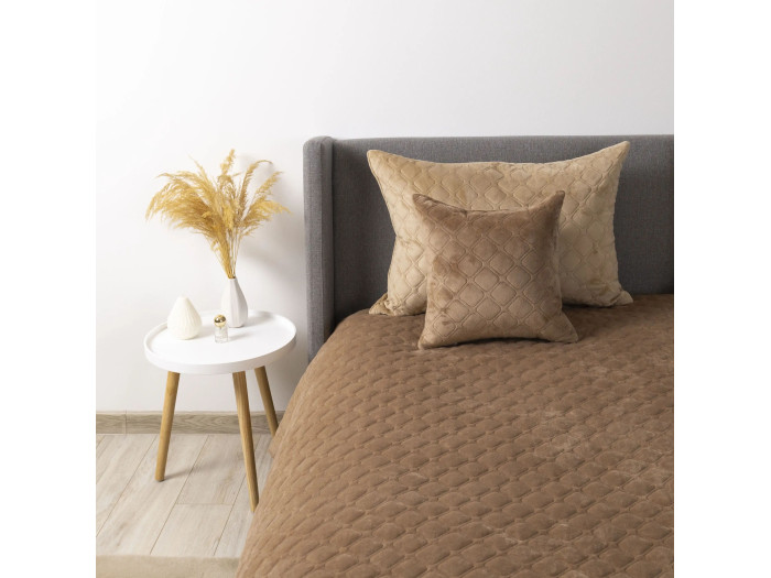 Покривало TEP VELOUR Капучино/Ромб круглий 150x210