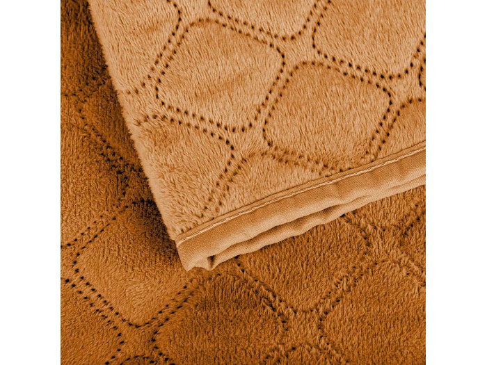 Покрывало TEP VELOUR Кофейное/Ромб круглый 220x240