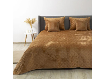Покрывало TEP VELOUR Кофейное/Ромб круглый 240x260