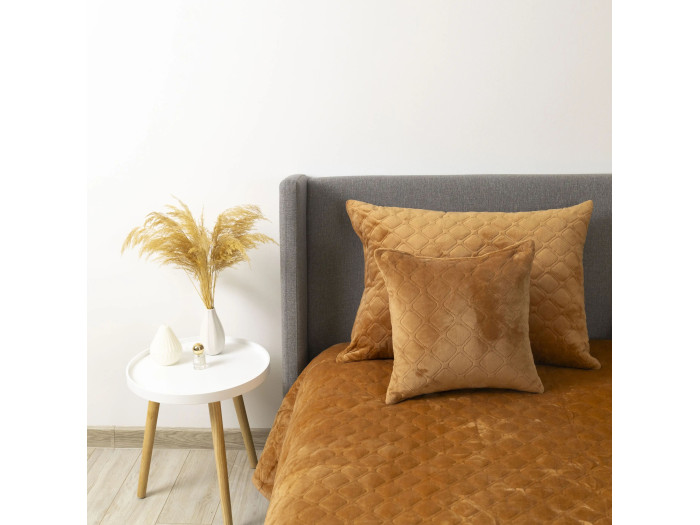 Покрывало TEP VELOUR Кофейное/Ромб круглый 240x260