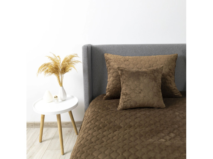 Покрывало TEP VELOUR Коричневое/Ромб круглый 180x240