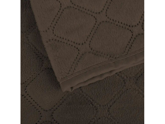 Покрывало TEP VELOUR Коричневое/Ромб круглый 240x260