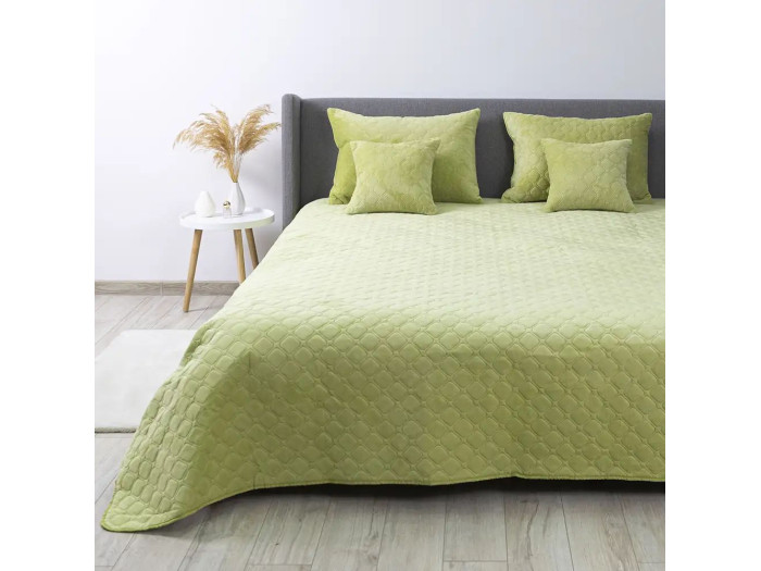Покрывало TEP VELOUR Салатовое/Ромб круглый 150x210