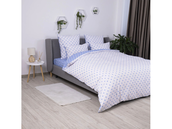 Комплект постільної білизни TEP Light Blue Dots 70x70 полуторна
