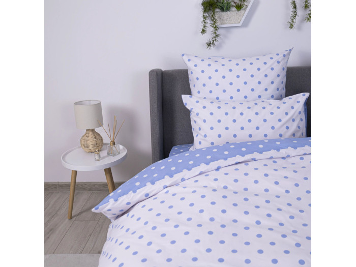 Комплект постільної білизни TEP Light Blue Dots 70x70 полуторна